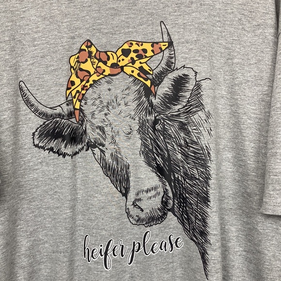 Cotton Heritage Tops - Cotton Heritage Women’s Heifer Please Graphic T-shirt sz XL
